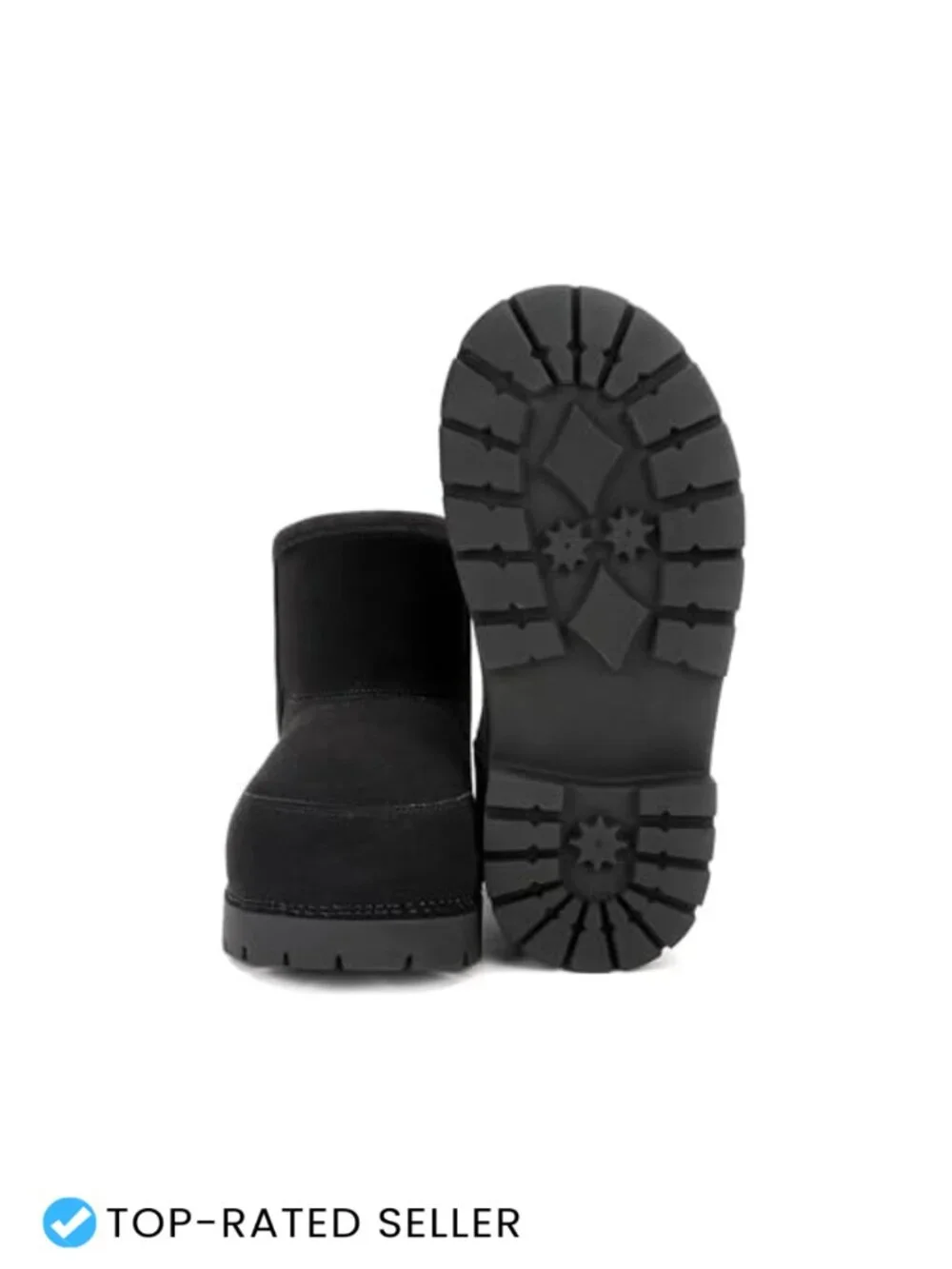 Faux Fur Lined Waterproof Ankle Boots Non Slip Winter Snow Booties